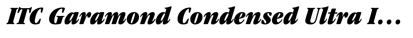 ITC Garamond Condensed Ultra Italic image
